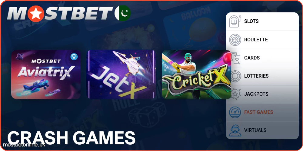 Aviator and crash games at Mostbet
